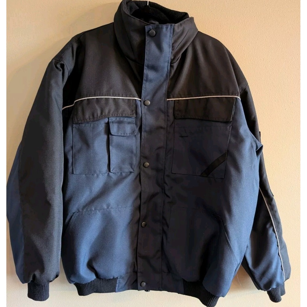 Large M-Wear McKinley Ski Jacket  Black Navy Water Resistant Lightweight